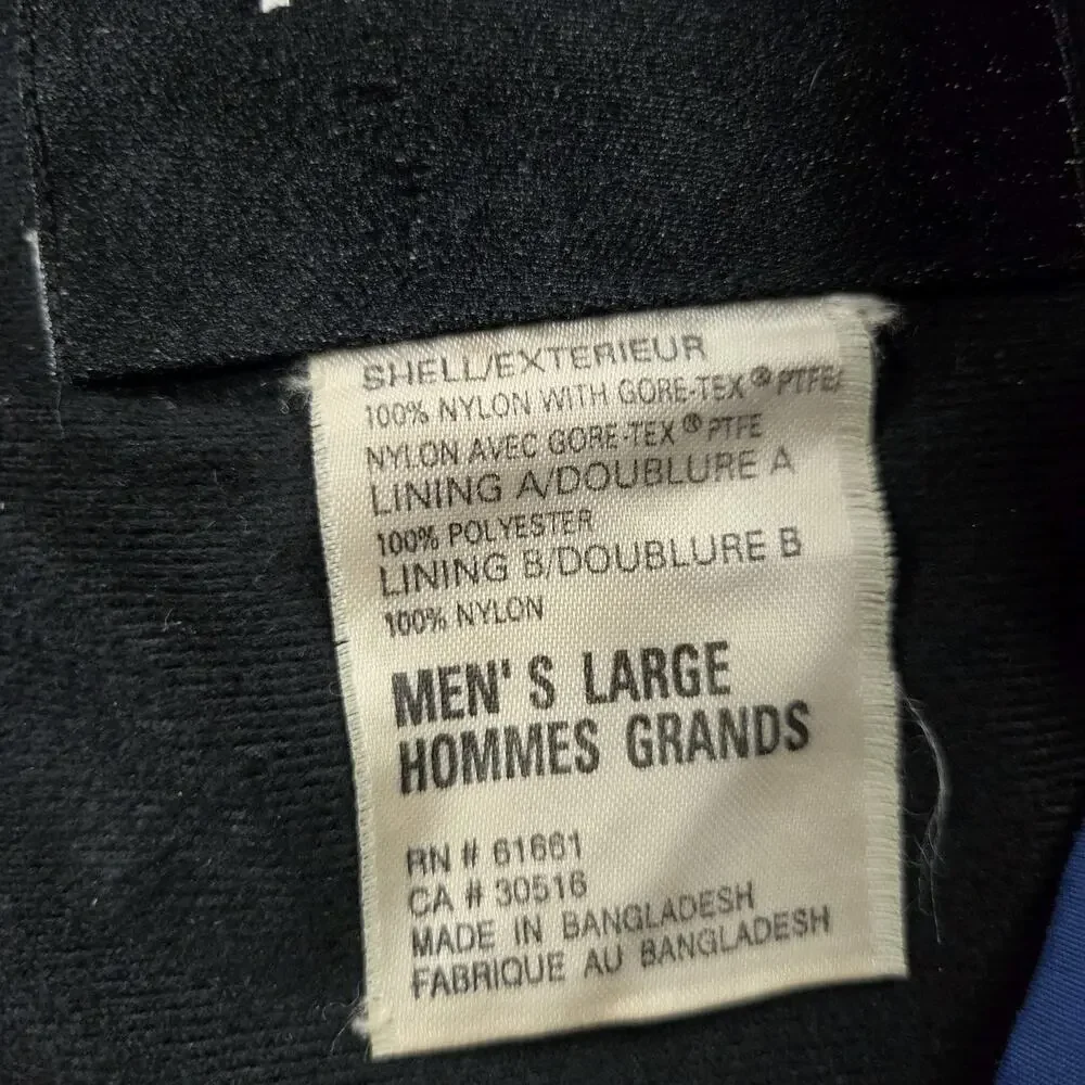 The North Face Men’s Large GORE‑TEX Waterproof Hooded Shell Jacket Blue Black